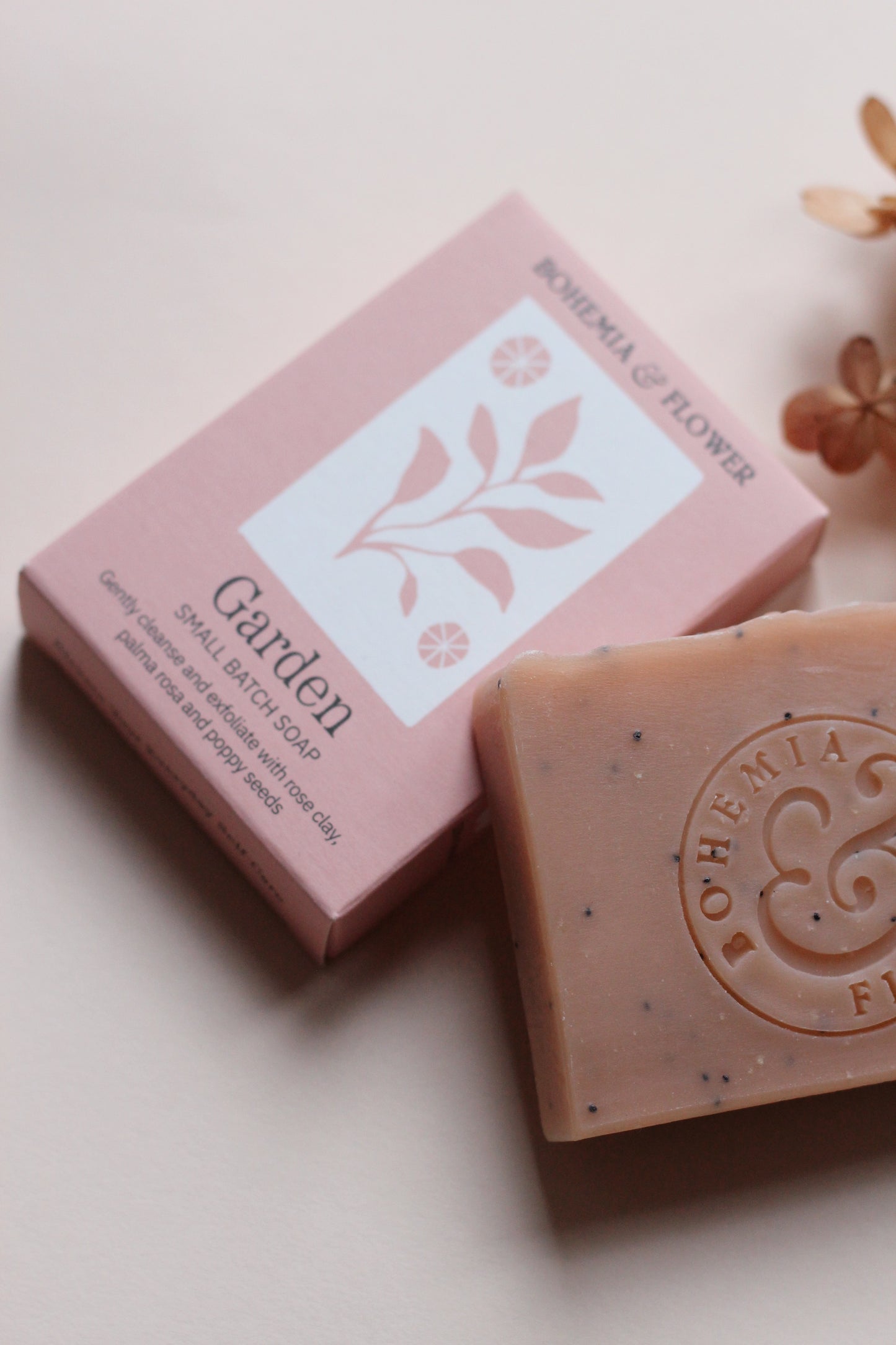 Garden Soap - Pink Clay, Rose & Poppy Seed