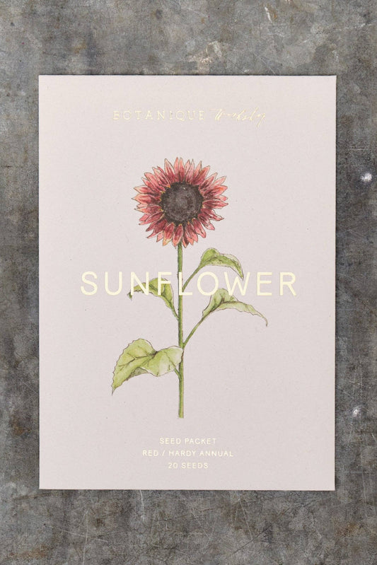 Red Sunflower Seed Packet