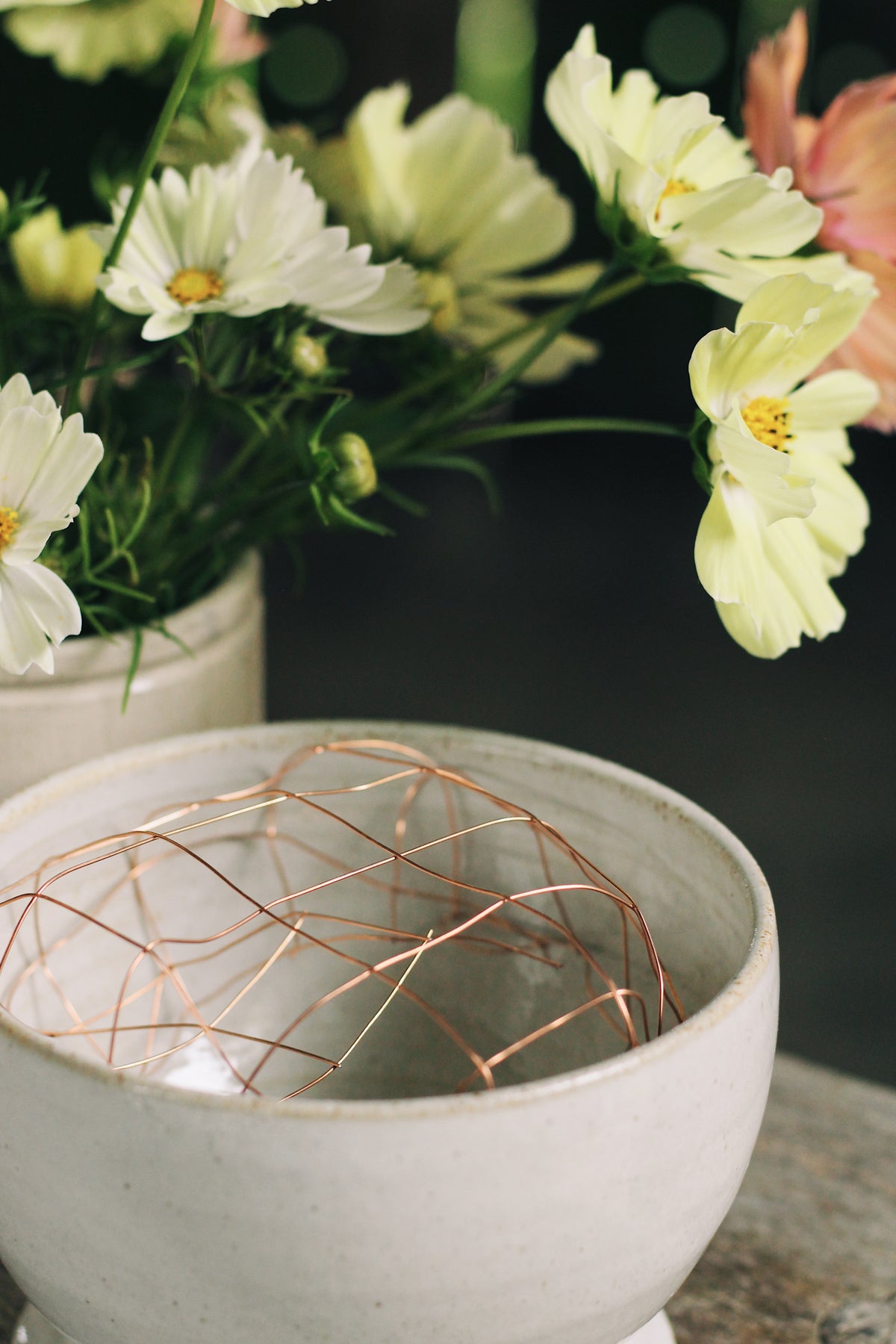 Copper-Coated Floral Mesh