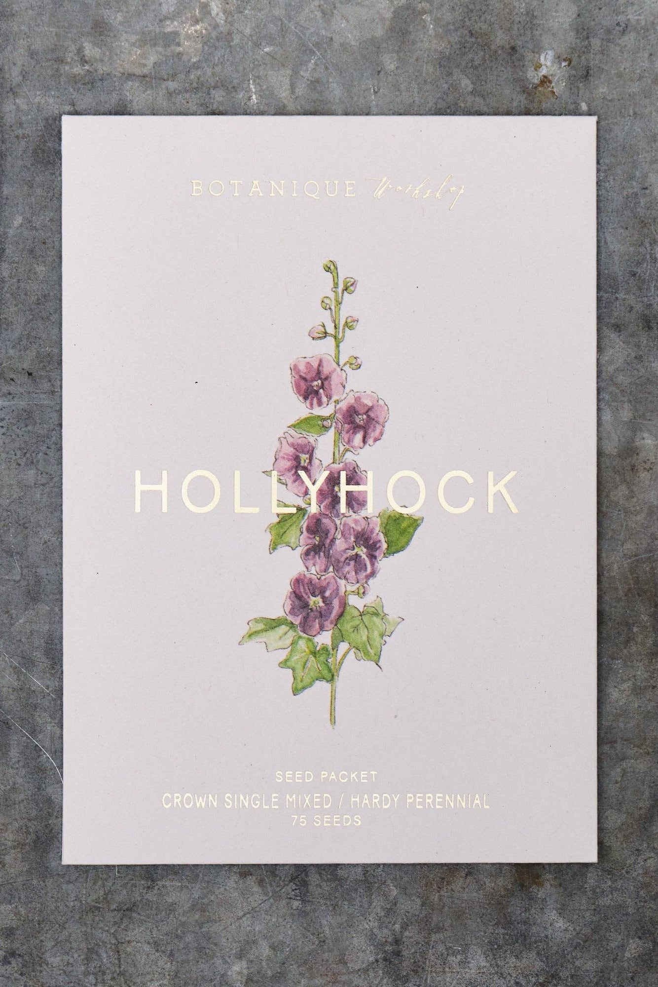 Hollyhock Crown Single Mixed Seed Packet