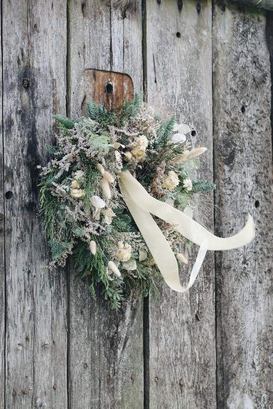 White Harvest Christmas Wreath